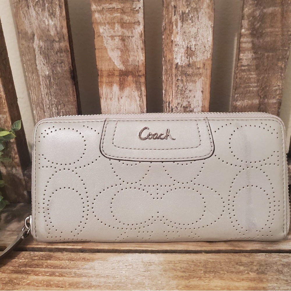 Coach Perforated Zip Wallet